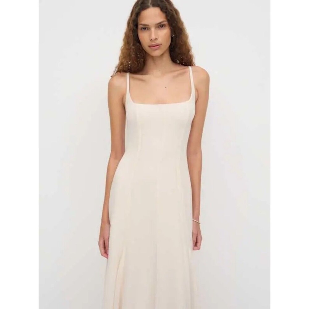 New Reformation Sirinda fior di latte Dress Elegant Ivory bridal dress, max gown - Picture 15 of 16